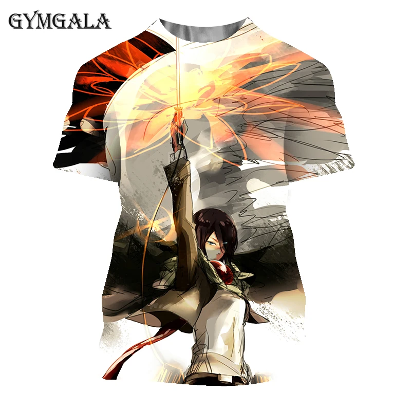 

2021 Harajuku Man Attack On Titan T Shirts Tees Shirt Tops Design Short-Sleeved Aesthetic Japanese Anime Men T Shirt
