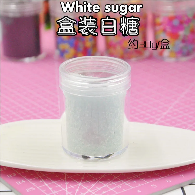 White sugar Кристалл грязи слизи грязи блеск наполнитель для слизи украшения блестки DIY поставки грязи ювелирные изделия игрушки 14 видов материалов другие инструменты - Цвет: White sugar