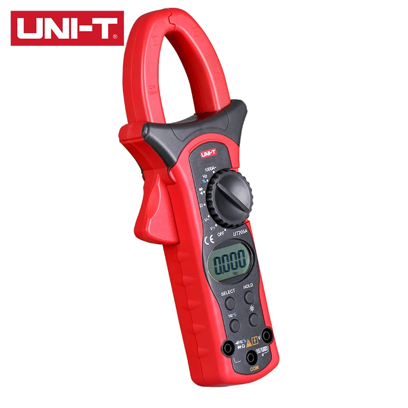 

UNI-T UT205A/UT206A Digital Clamp Meter 1000A 40mm Jaw AC current 1000A range 3 sampling rate Automatic range