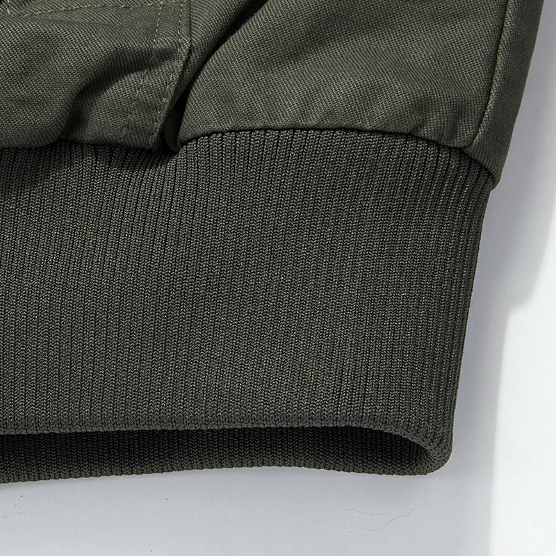

Men's New Spring/Fall All-Cotton Jacket Military Aviator Jacket And M-4XL BVCHAJ Casual Solid Color Stand Collar Air ForceJacket