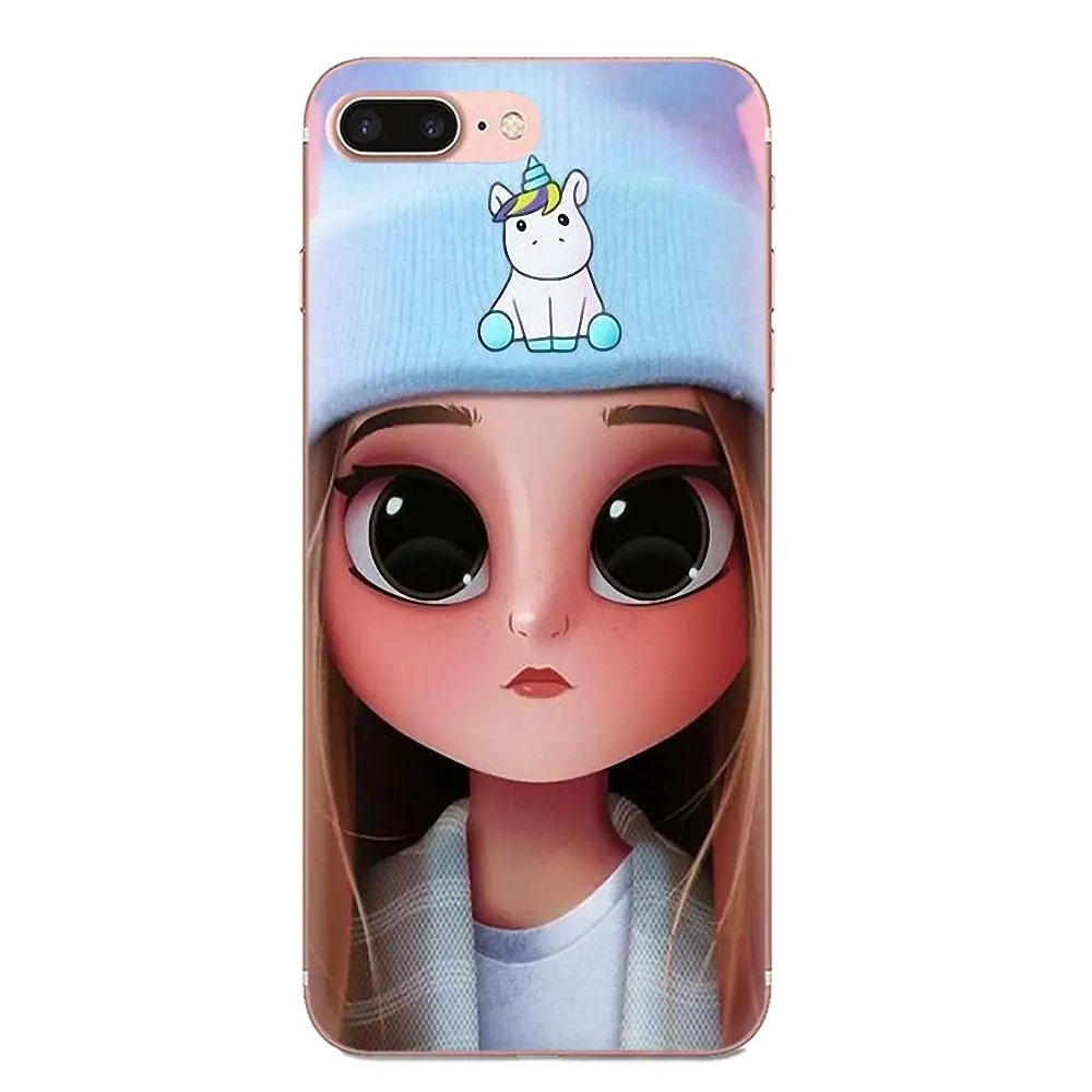 Big Eyes Girl Cartoon For Xiaomi Redmi Mi 4 7A 9T K20 CC9 CC9e Note 7 9 Y3 SE Pro Prime Go Play TPU Mobile Phone Case Cover | Мобильные