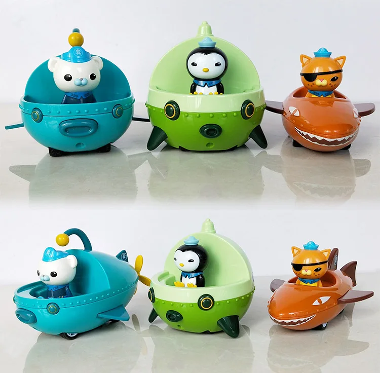 3 шт./компл. Octonauts Gup автомобили Лодка Корабль игрушки капитан Barnacles Kwazii Shellington