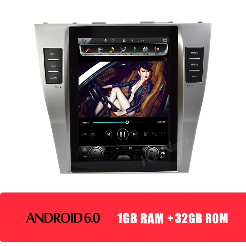 Android Car Radio KiriNavi вертикальный экран Tesla style 10,4 ''Android 8,1 Автомобильный мультимедийный Dvd навигатор для Toyota Camry Автомагнитола 4G 2007-2011 - Цвет: Android Car Radio