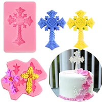 4 kinds retro cross silicone mold diy epoxy mold for handicrafts chocolate fondant cake decoration accessories