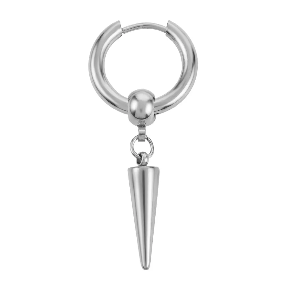 

New Popular 1 Piece Stainless Steel Painless Ear Clip Earrings For Men/Women Punk Black Non Piercing Fake Earrings Jewelry Gifts