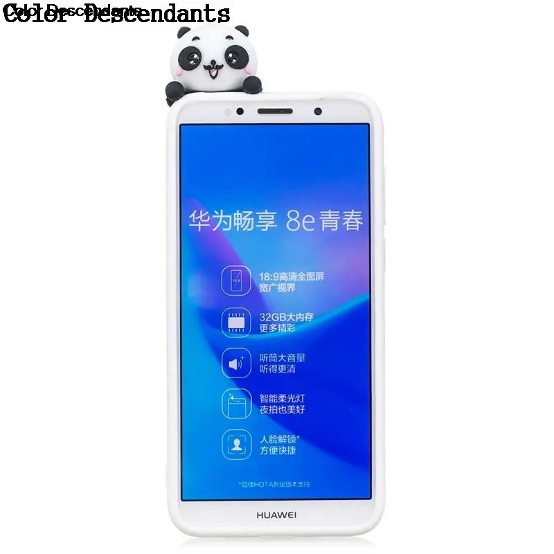 Чехол Y3 Y5 Y6 для Etui Huawei Y7 Prime 2018 Симпатичный 3D чехол с пандой единорогом собакой