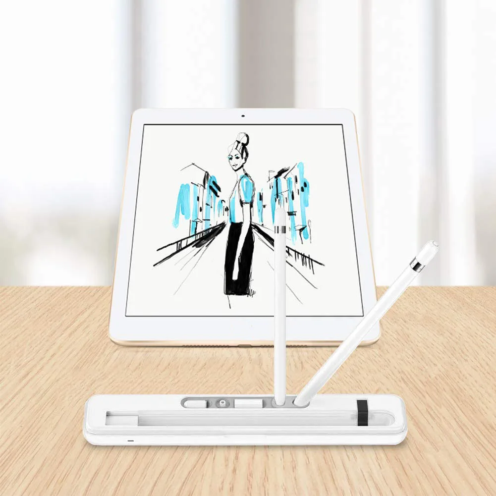 Easy Apply Carrying Case Charger Adapters Durable Wireless Charging Organizer Safe Storage Box Portable For Apple Pencil | Электроника