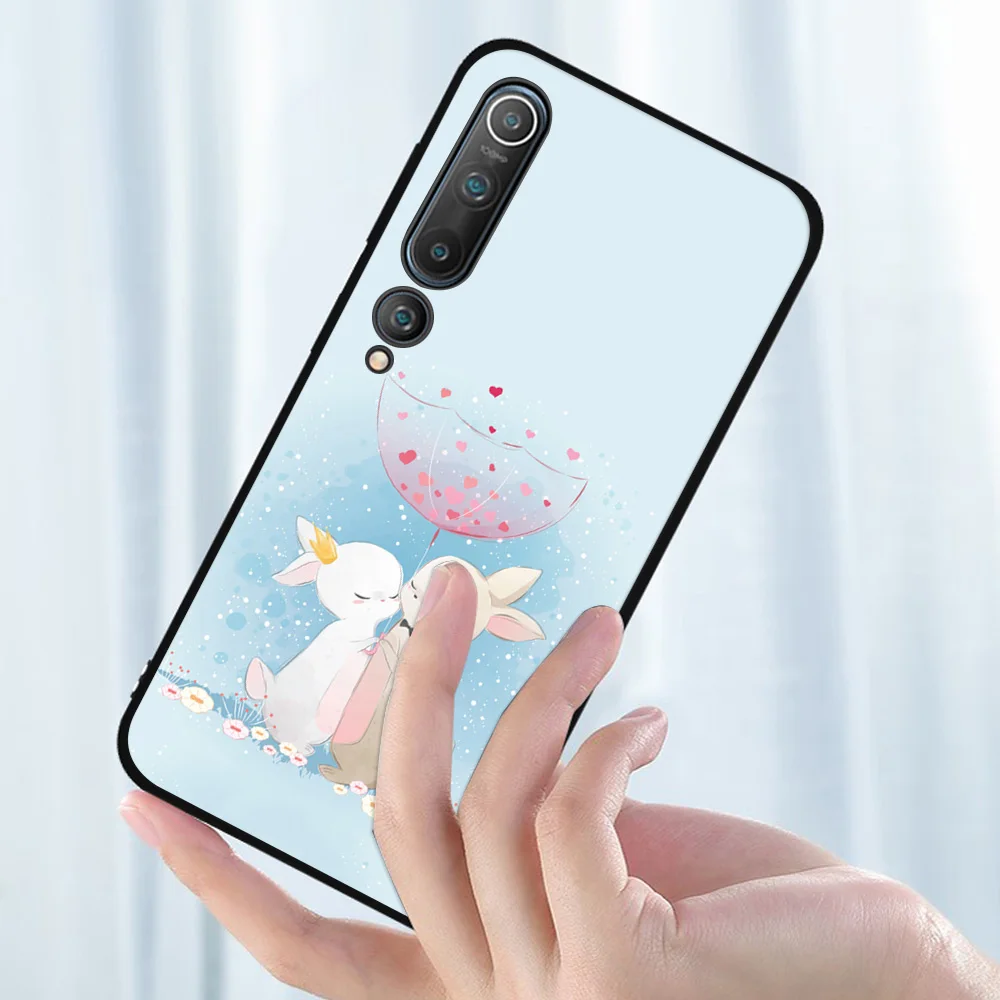 

Cartoon Rabbit Case For Xiaomi Redmi Note 10 9 8 7 9T 8T Pro MAX 9A K40 MI Note 11 10 9 10T Pro SE F3 X3 Soft TPU Phone Fundas