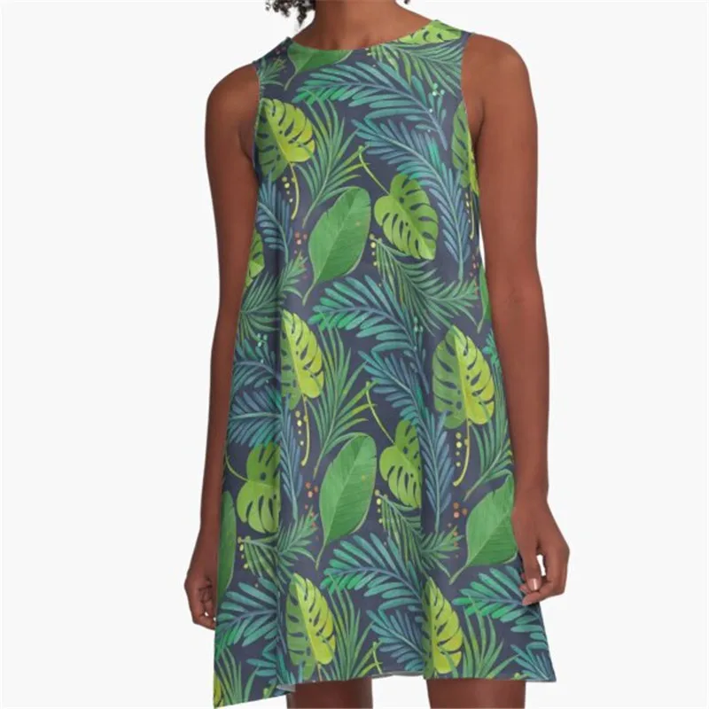 

Fashion Women summer dresses Red mushrooms Printed A-Line Boho Dress for women harajuku Sexy ladies mini short beach dress