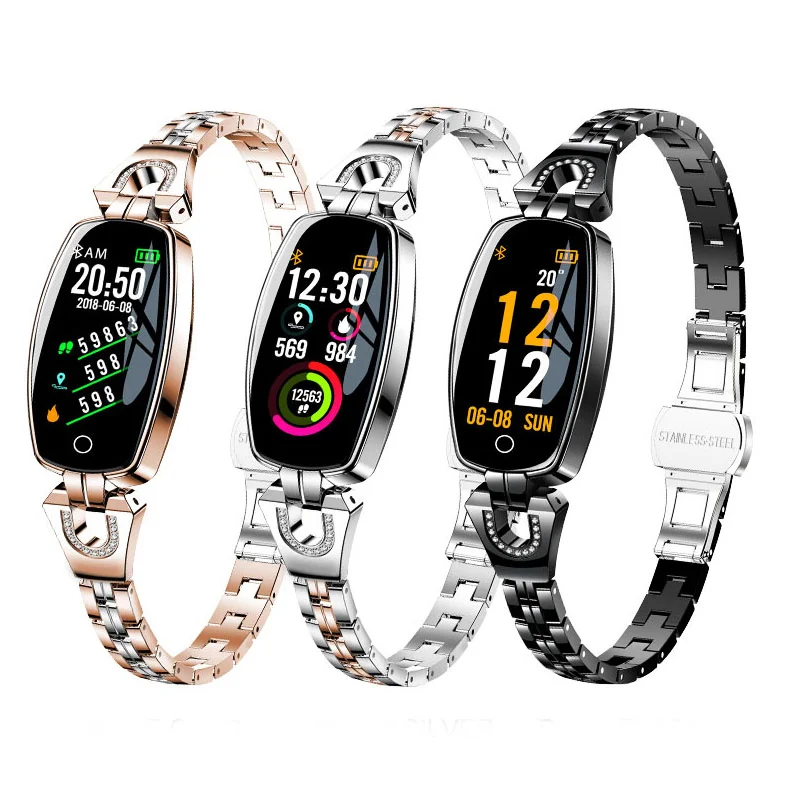 

H8 Smart Watch Women Waterproof Blood Pressure Heart Rate Monitoring Pedometer Bluetooth For Android IOS Fitness Bracelet
