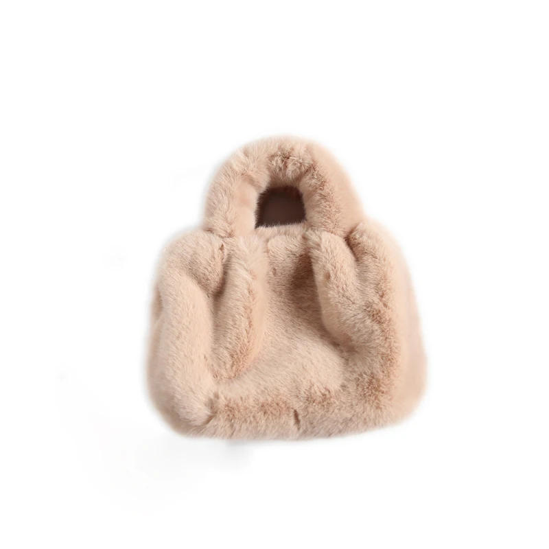

Women Winter Rabbit Fur Handbag Messenger Bag Designer Crossbody Bag Women Bolsa Top-handle Bags Tote Shoulder Bag
