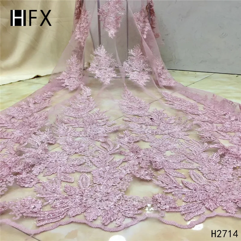 HFX новейшая африканская кружевная ткань ФРАНЦУЗСКИЙ нигерийский луковый цвет 2019