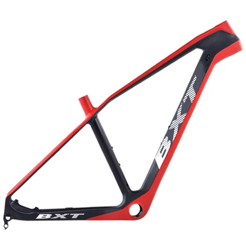BXT half red Новая BXT полностью углеродная mtb рама 27,5 er cadre carbone t800 рама карбоновая для горного велосипеда 27,5 супер светильник рама велосипеда - Цвет: BXT half red