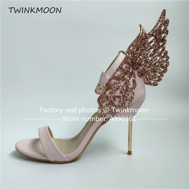 Высококачественные женские босоножки с розовыми бабочками туфли лодочки на