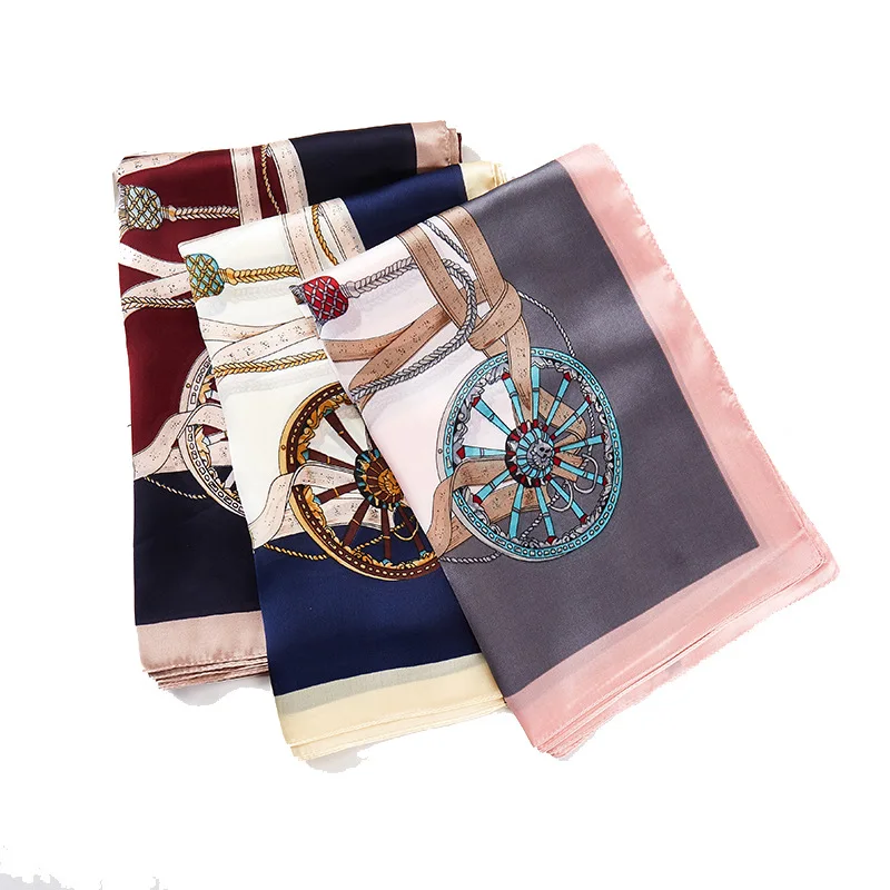 

Silk Scarf Women Shawls Wraps Fashion Small Hair Neck Hijabs Foulard Scarves Female Lady bufanda seda mujer echarpe ete soie