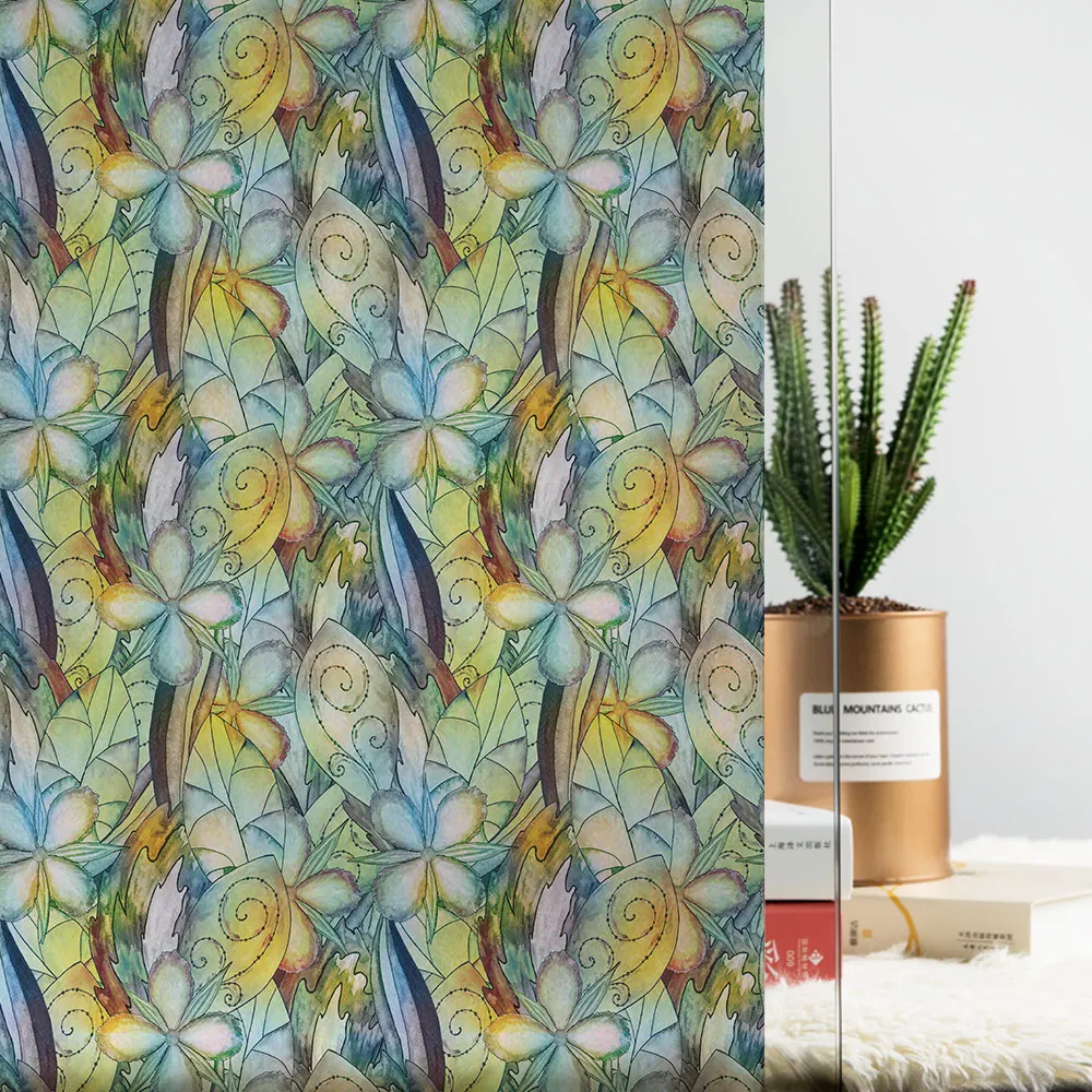 Новинка 2021 четыре листа клевера матовое стекло статическая наклейка оконная