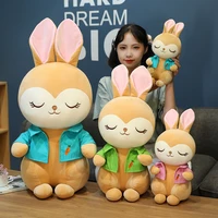 30 80cm cute sweet rabbit plus lop toy stuffed sitting rabbit doll with cool shirt adorable bunny plushie girlfriend lover gift
