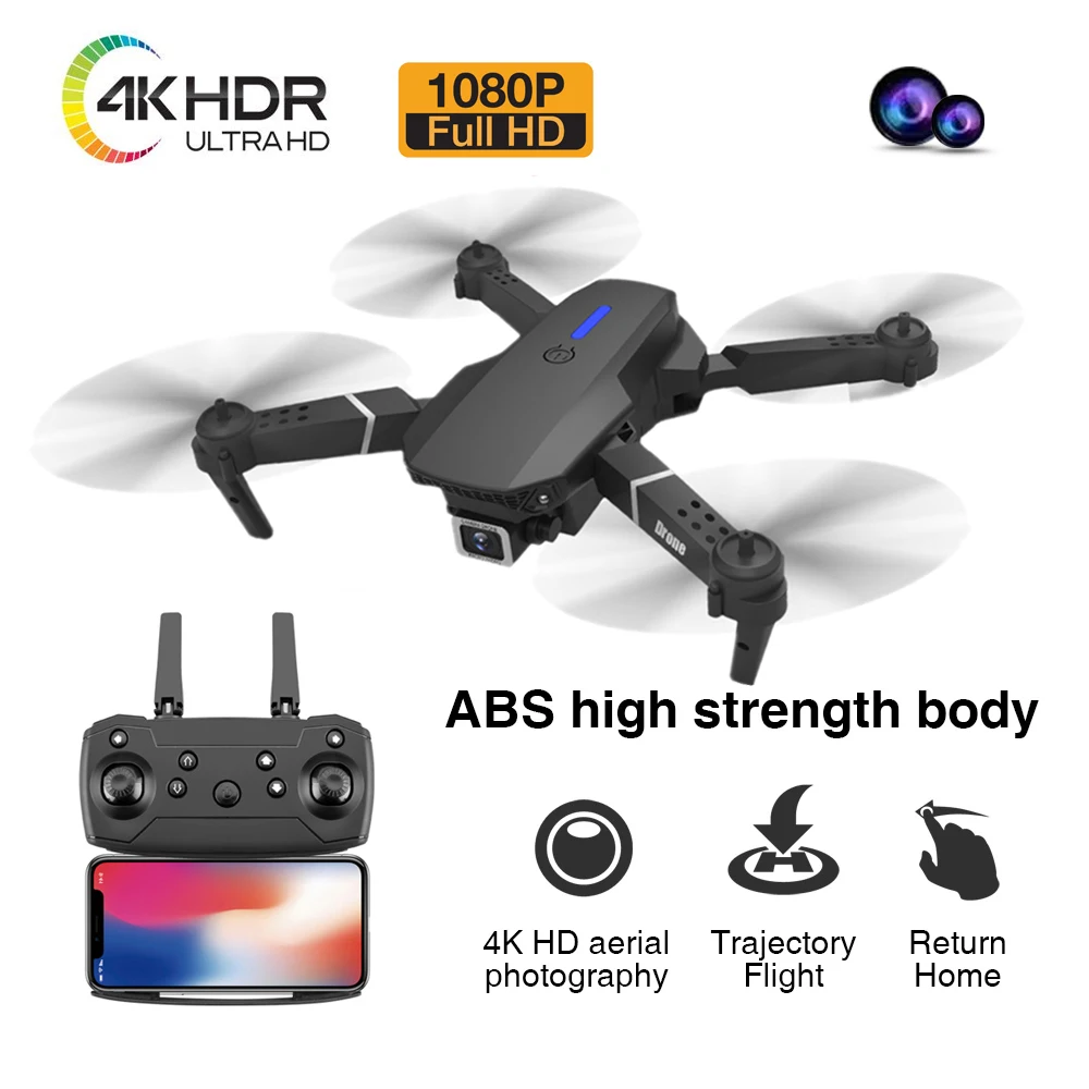

E525 Pro Drone RC Quadcopter 4k Profesional Obstacle Avoidance Drone Dual Camera 4K Fixed Height Wifi FPV Dron Helicopter Toy