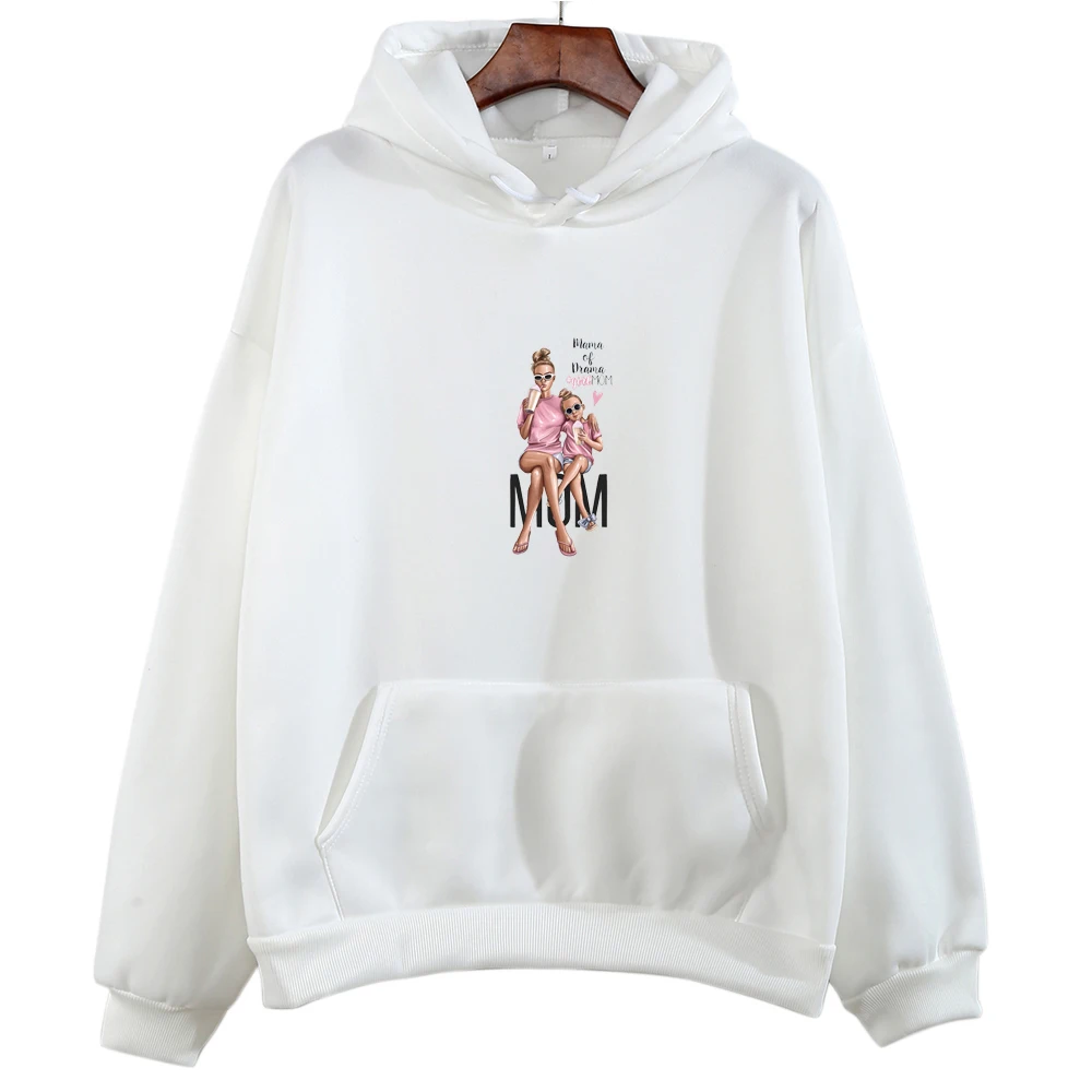 

New Arrival 2020 Women's Sweatshirt Korean Fashion Harajuku Kawaii Woman Hoodies White Super Mom Female Hoodies Casual Clothes