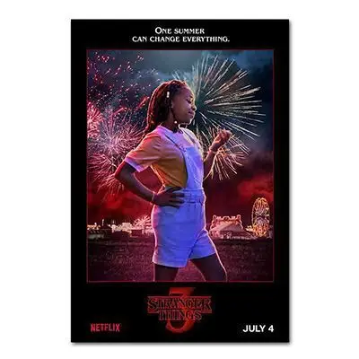 8 Настенная художественная живопись странные вещи Сезон 3 плакаты ТВ фильм шелковая ткань принты картина для гостиной спальни Декор - Цвет: 8