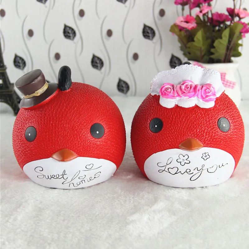 Копилка креативная копилка сберегательная монета птица из смолы мультяшная