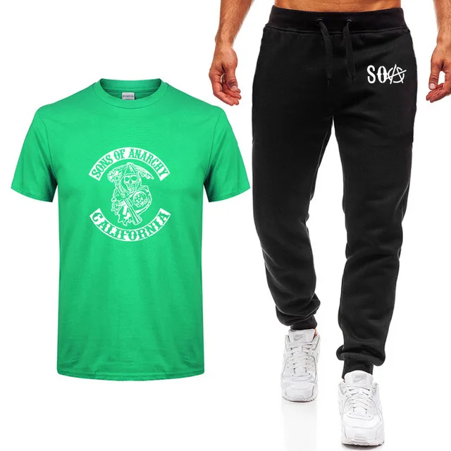 Горячая ТВ SOA Сыновья Анархии костюм для косплея мужской футболки SAMCRO череп