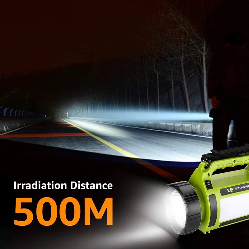 

D2 Portable Handheld LED Flashlight Work Light USB Rechargeable Searchlight Waterproof Spotlight Power Bank Camping Light Torch