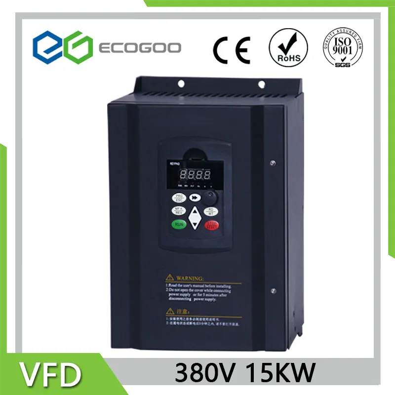 

AC 380V 15KW 3 phase input 3phase output frequency inverter drives 50HZ 60HZ with dc reactor VFD for motor Speed Control