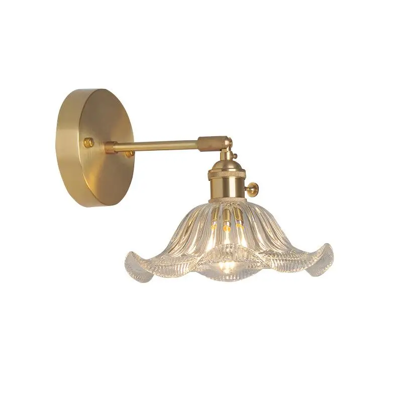 

Modern Glass Wall Lamp Scandinavian wall sconce Bedside Lamp vintage loft applique murale luminaire Nordic Led Wall Lights E27