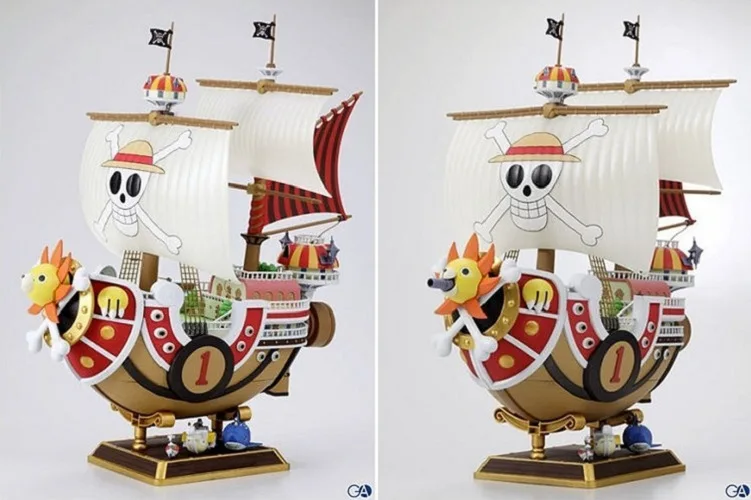 

28cm Anime One Piece Thousand Sunny & Going Merry Pirate Ship Model Boat PVC Action Figure Collectible Cartoon Toys Brinquedos