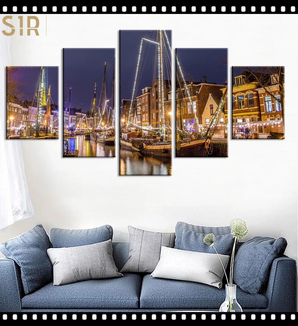 

World Famous Architecture Beauty HD Five Wall Painting Decorative Painting Anime Posters Wall Decor Anime Decor Room Decor