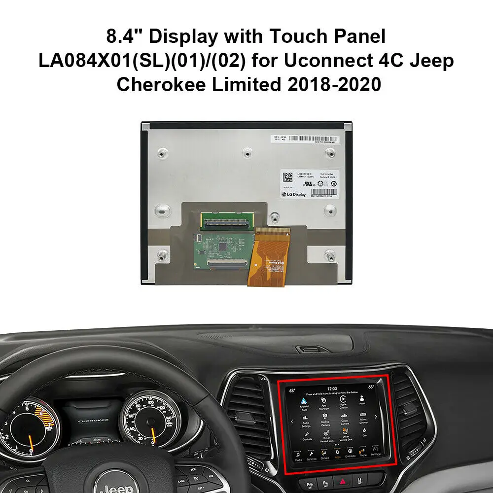 Дигитайзер сенсорного экрана 8 4 дюйма для 4C Chrysler Dodge Jeep Радио Навигация LA084X01 |