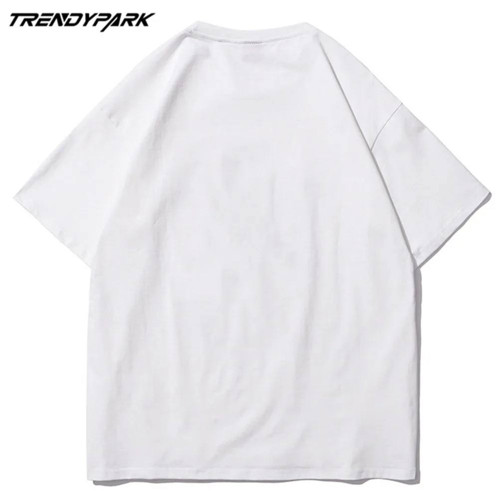 

Men's T-shirt Summer Short Sleeve Funny Bear Diver Printed Tee Hip Hop Oversized Cotton Casual Harajuku Streetwear Top Tshirts