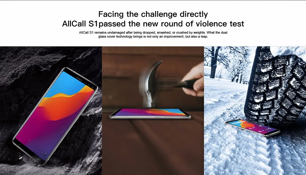 AllCall S1 3g смартфон 5," Android 8,1 MT6580 четырехъядерный 2 ГБ+ 16 Гб 13 МП+ 2 МП Двойная камера заднего вида 5000 мАч анти-падение мобильный телефон