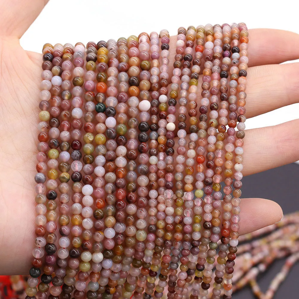 

Natural Stone Agates Bead Yanyuan Agates Loose Beads for Jewelry Making DIY Necklace Bracelet Earrings Accessories 2mm 3mm 4mm
