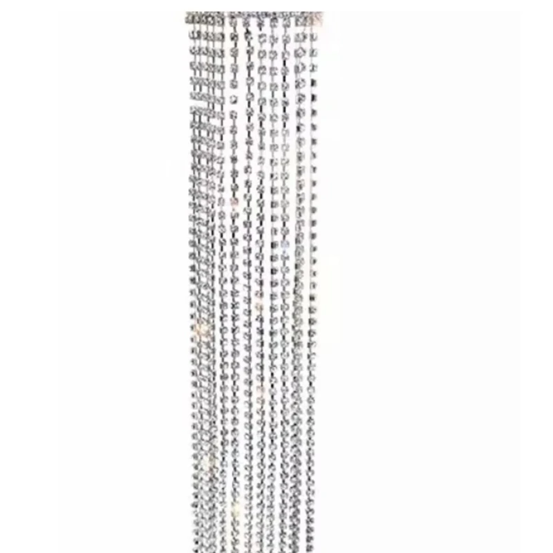 

Exaggeration Bling Bling Rhinestones Long Chain Hairwear Delicate Party Gifts Clip Hairpin for Women Girls Jewellery