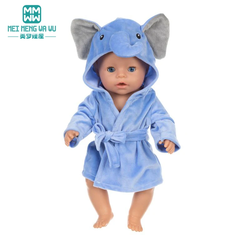 

Baby clothes for doll fit 43cm new born doll accessories Fashion multicolor cartoon pajamas Girl's gift
