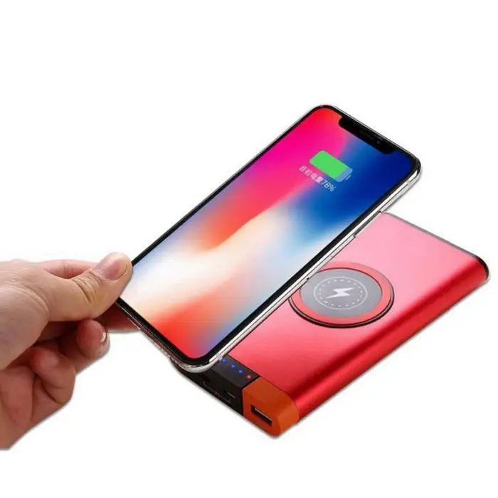 Power Bank 10000 мА ч беспроводное зарядное устройство портативная быстрая зарядка