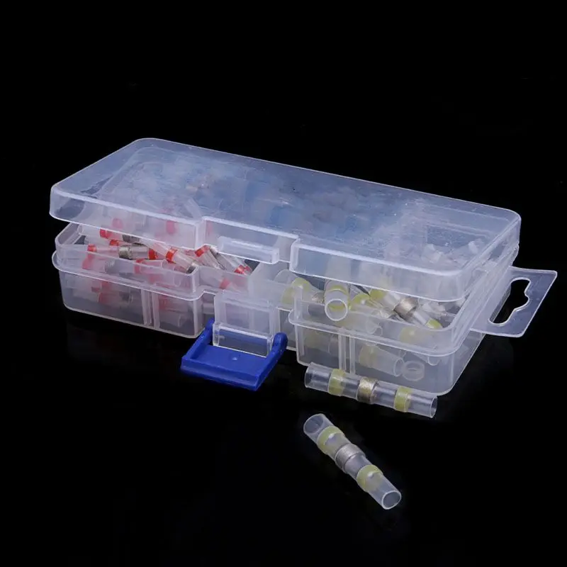 100 шт. 26 10AWG Ассорти припоя рукав термоусадочная Стыковая проволока +