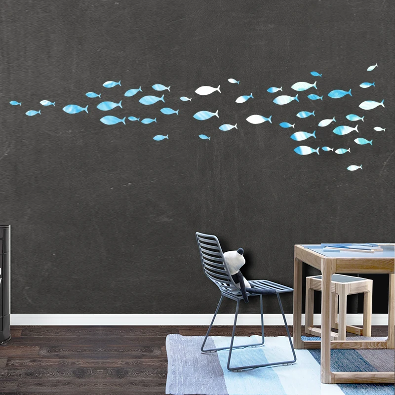 60 шт набор под морской рыбы Водонепроницаемый виниловые наклейки в виде