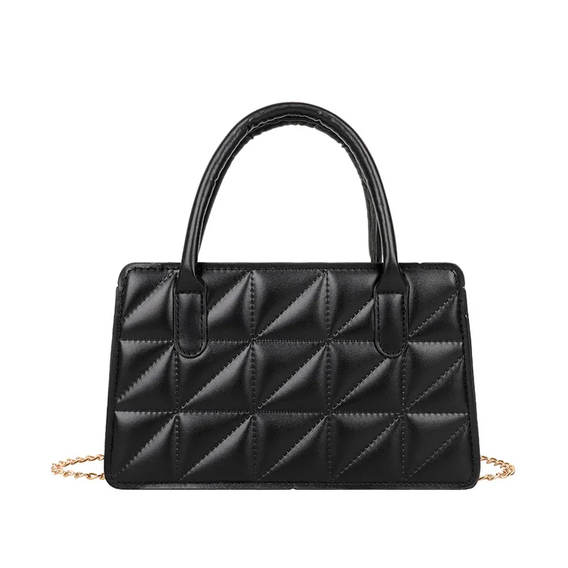 

Women's Rhombic Grid Handbags Synthetic Leather Crossbody Bags Ruched Handbags for Female Solid Casual Satchels Solid Bag