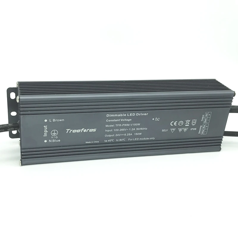 0 10В ШИМ 1 10V затемнения 30 Вт 60 80 100 120 150 200 300 360 AC/DC 12V 24V IP66 светодиодный трансформатор