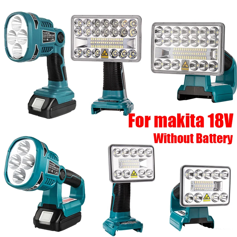 

Cordless Flashlight LED Work Light LED Spotlight For Makita 18V Battery USB Outdoor Emergency Lighting Work Lamp Camping Lantern