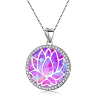new fashion fragrance pendant blue lotus hollow opal australian treasure necklace