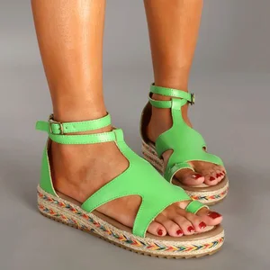 Dora Tasiaбрендовые Вьетнамки; Большие размеры 43; Женские сандалии; Летние повседневные женские сандалии-гладиаторы на плоской платформе