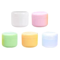 storage refillable bottles jars travel face cream lotion cosmetic container plastic empty makeup jar pot 5 colors 20g