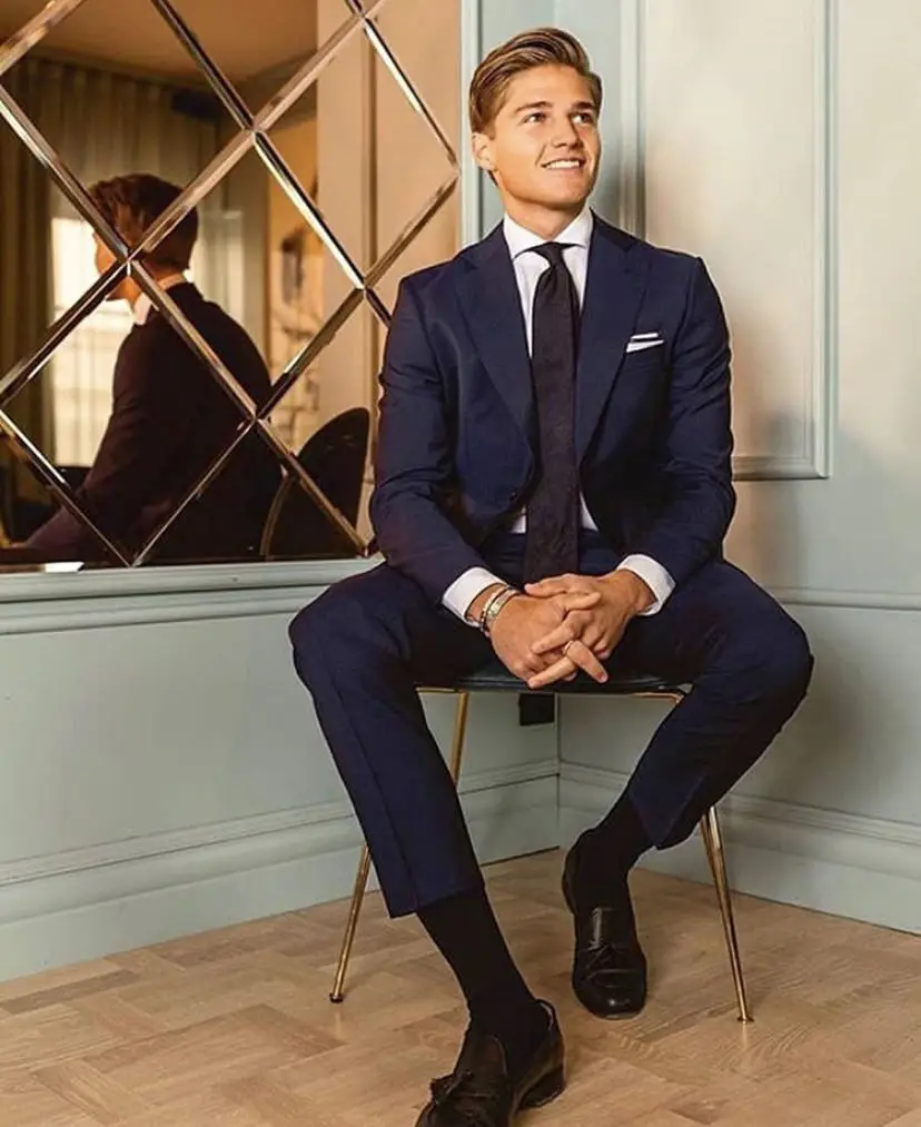 Новинка темно синие мужские брифы лучшие костюмы Блейзер облегающее платье для