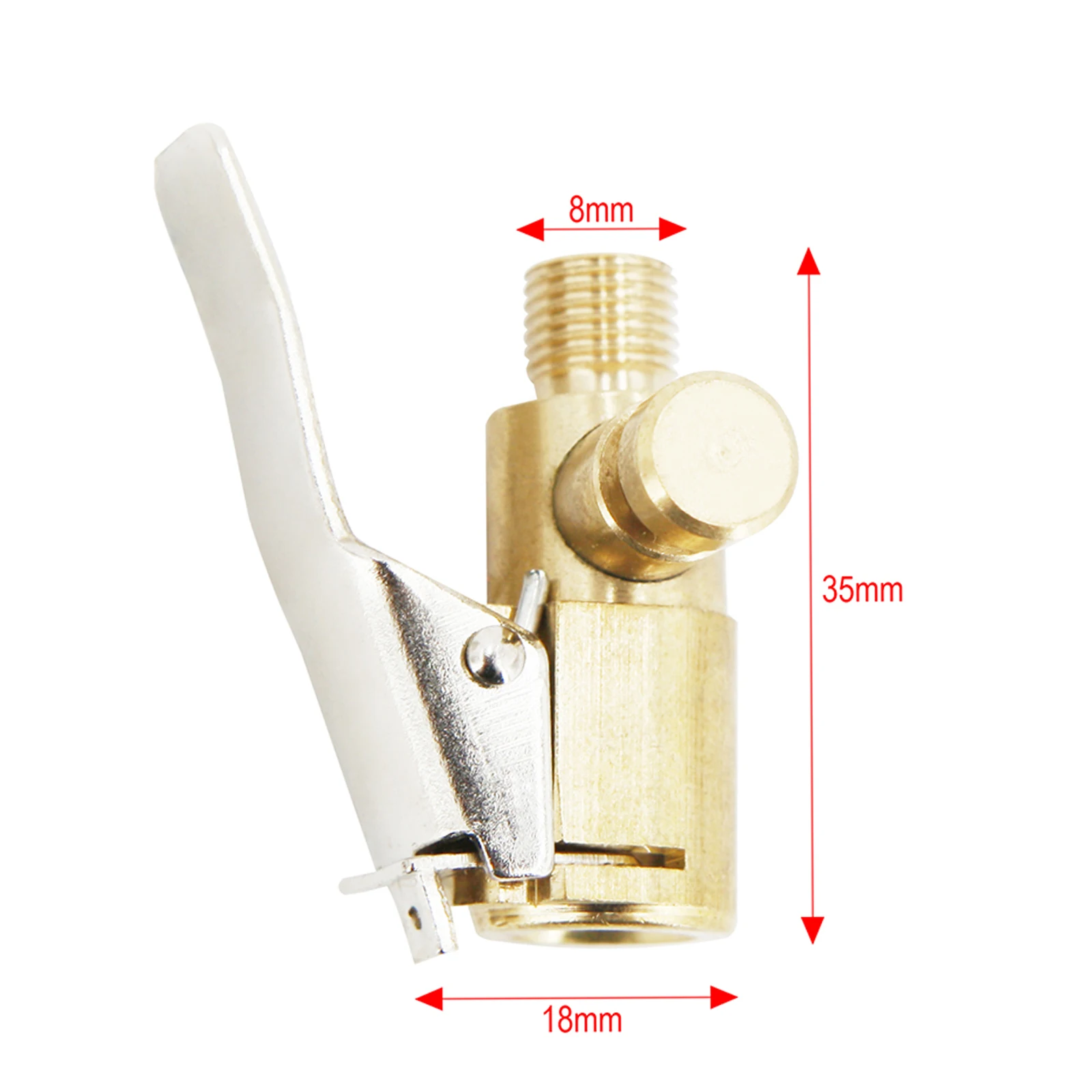 1 шт., автомобильная латунь, 6 мм, 8 мм, шина, воздушный патрон, насос для накачивания, зажим для клапана, зажим, разъем, адаптер, автомобильный Стайлинг
