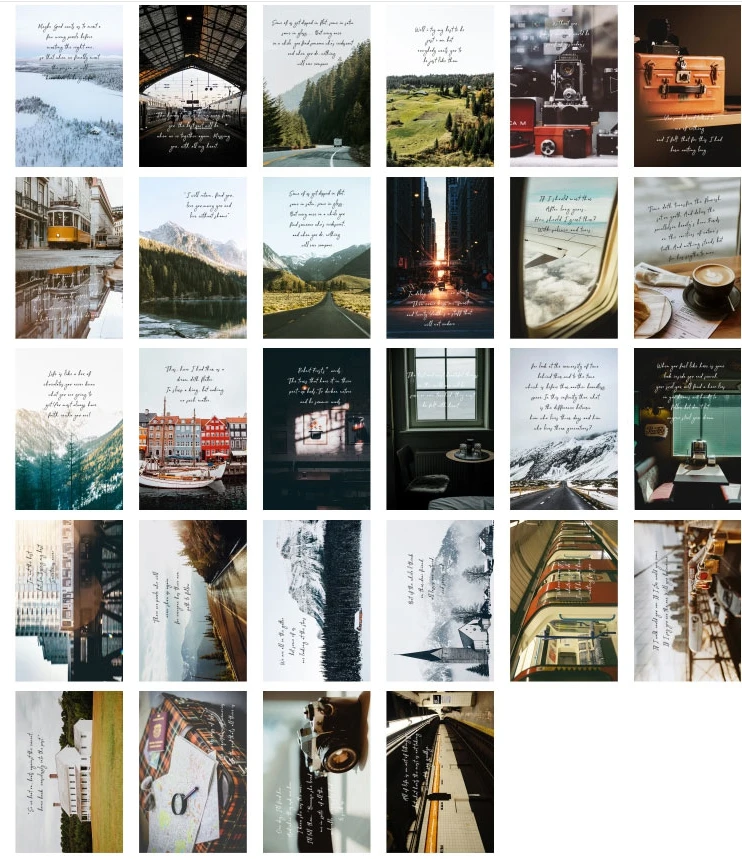 

52mmx80mm time landscape paper lomo card(1pack=28pieces)