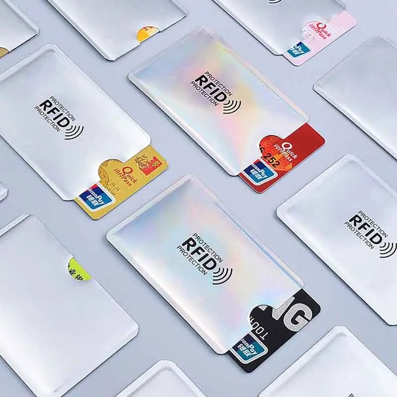 5 шт./лот, Открытый Анти RFID кредитный держатель для карт, чехол для банковских карт, кошелек, блокировка, считыватель, замок, Противоугонная защита информации, сумка